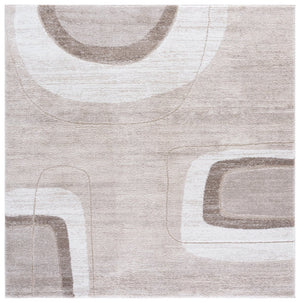 Safavieh Northport Contemporary Runner Rug – Elegant Taupe & Ivory Design For Stylish Home Decor Accents Taupe ,Ivory 65% Polypropylene,35% Polyester Ntp812e-7sq