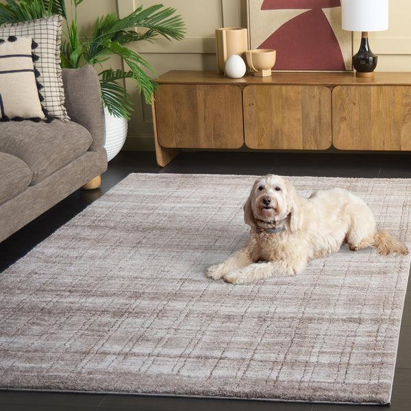 Safavieh Northport Runner Rug - Elegant Taupe And Ivory Design For Hallways, Contemporary Style, 8ft Length Taupe ,Ivory 65% Polypropylene,35% Polyester Ntp816e-5