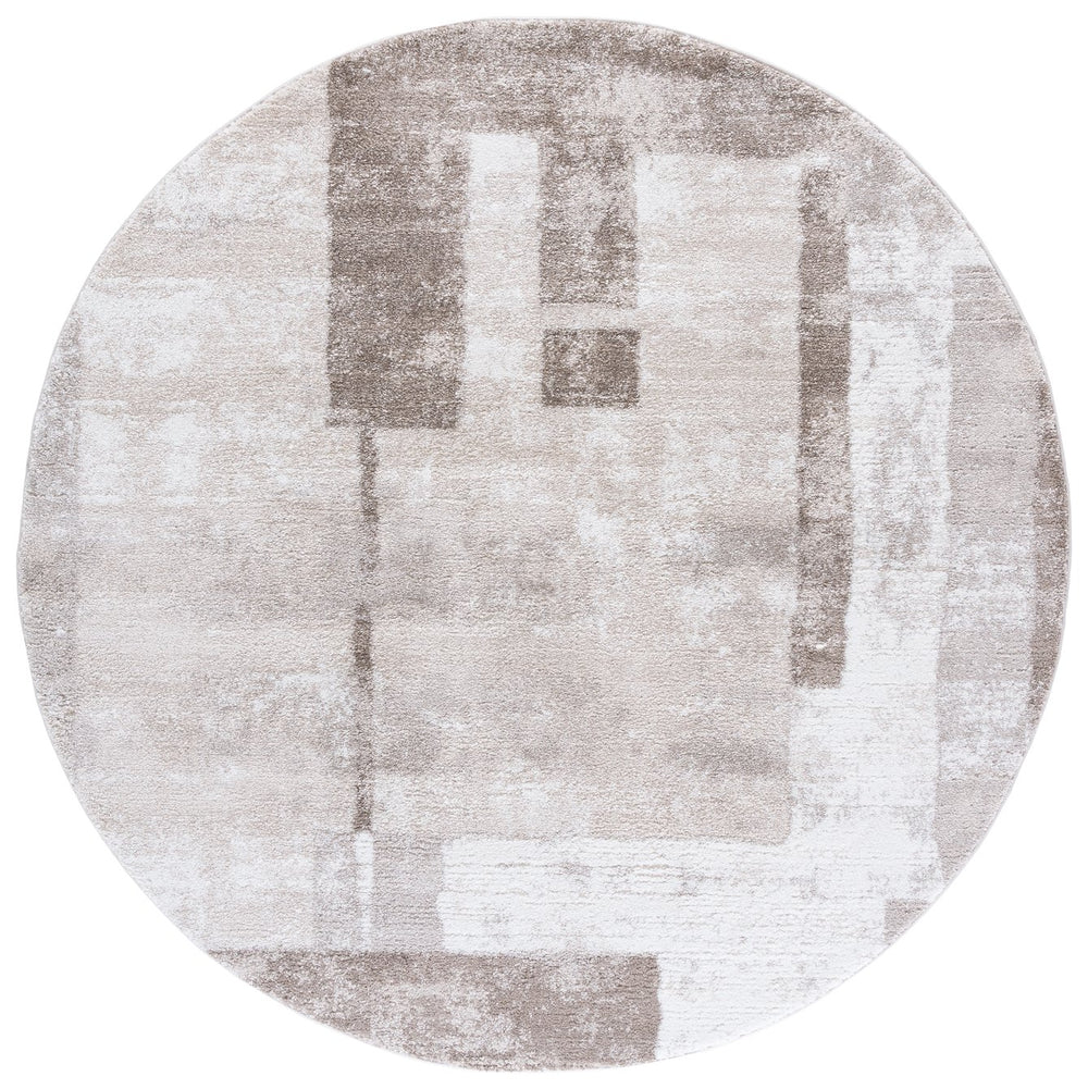 Safavieh Northport Contemporary Area Rug - Soft Taupe & Ivory Design For Modern Living Spaces And Elegance Taupe ,Ivory 65% Polypropylene,35% Polyester Ntp818e-7r