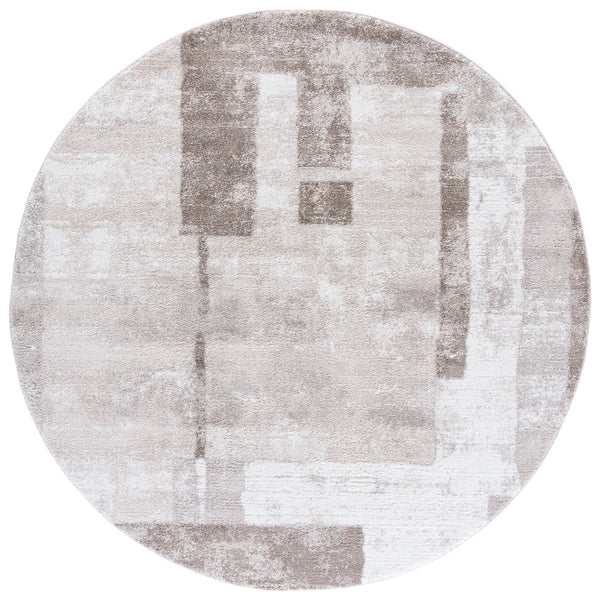 Safavieh Northport Contemporary Area Rug - Soft Taupe & Ivory Design For Modern Living Spaces And Elegance Taupe ,Ivory 65% Polypropylene,35% Polyester Ntp818e-7r