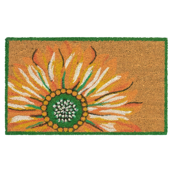Trans Ocean Liora Manne Natura Sunflower Outdoor Mat - Vibrant Floral Design For A Bright, Welcoming Entryway Yellow Coir Ntr23203709