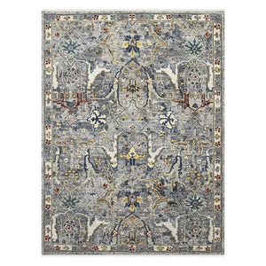 Amer Rugs Nuit Elegant Hand-knotted Area Rug In Premium New Zealand Wool For Timeless Home Décor Style Deep Silver Wool Nui740912