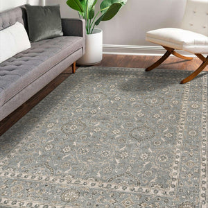 Amer Rugs Nuit Elegant Hand-knotted Area Rug In Premium New Zealand Wool For Timeless Home Décor Style Ice Blue Wool Nui1290810