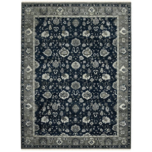 Amer Rugs Nuit Elegant Hand-knotted Area Rug In Premium New Zealand Wool For Timeless Home Décor Style Blue Sapphire Wool Nui200203