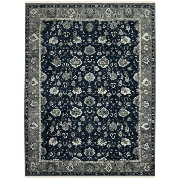 Amer Rugs Nuit Elegant Hand-knotted Area Rug In Premium New Zealand Wool For Timeless Home Décor Style Blue Sapphire Wool Nui200203