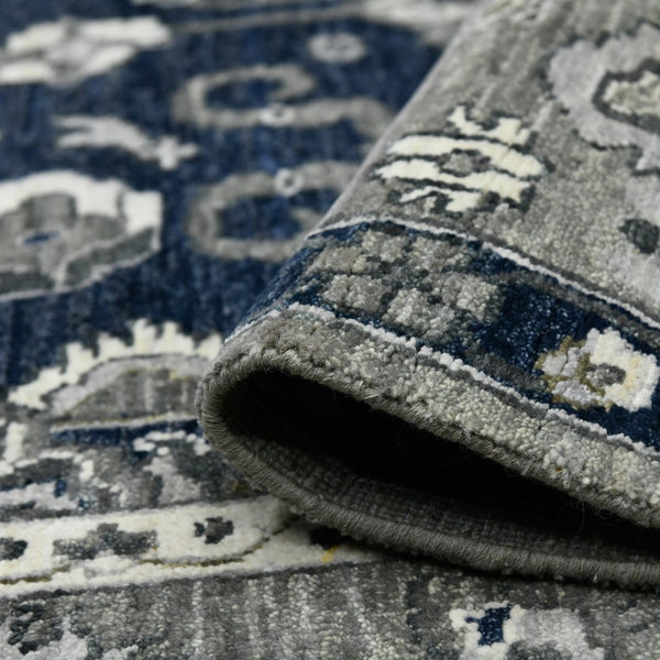 Amer Rugs Nuit Elegant Hand-knotted Area Rug In Premium New Zealand Wool For Timeless Home Décor Style Blue Sapphire Wool Nui200203