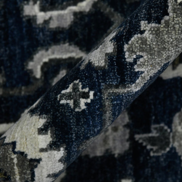 Amer Rugs Nuit Elegant Hand-knotted Area Rug In Premium New Zealand Wool For Timeless Home Décor Style Blue Sapphire Wool Nui200203
