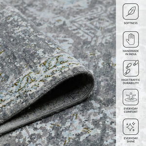 Amer Rugs Nuit Elegant Hand-knotted Area Rug In Premium New Zealand Wool For Timeless Home Décor Style Silver Sand Wool Nui220912