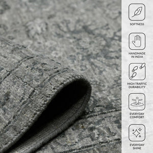 Amer Rugs Nuit Elegant Hand-knotted Area Rug In Premium New Zealand Wool For Timeless Home Décor Style Linen Wool Nui50203