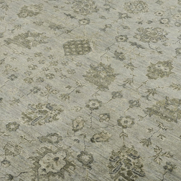 Amer Rugs Nuit Elegant Hand-knotted Area Rug In Premium New Zealand Wool For Timeless Home Décor Style Ice Blue Wool Nui60912