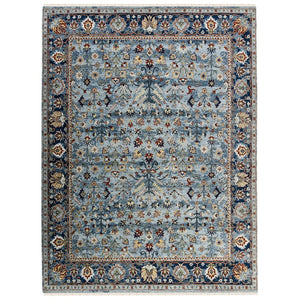 Amer Rugs Nuit Elegant Hand-knotted Area Rug In Premium New Zealand Wool For Timeless Home Décor Style Carolina,Indigo Wool Nui600203
