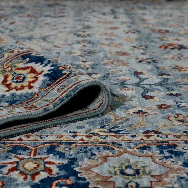 Amer Rugs Nuit Elegant Hand-knotted Area Rug In Premium New Zealand Wool For Timeless Home Décor Style Carolina,Indigo Wool Nui600203