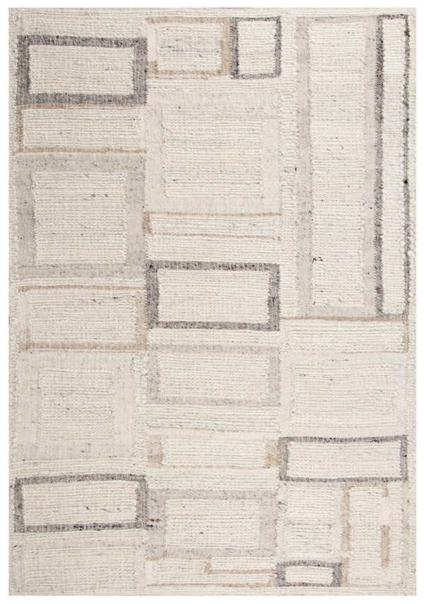 Rizzy Nova NVA944 Hand Woven  Hand Spun Wool/Cotton Rug Ivory/Multi 9' x 12'