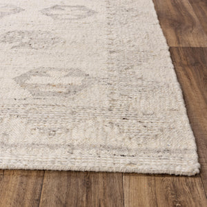 Rizzy Nova NVA947 Hand Woven  Hand Spun Wool/Cotton Rug Ivory 9' x 12'