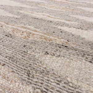 Rizzy Nova NVA948 Hand Woven  Hand Spun Wool/Cotton Rug Beige/Ivory 9' x 12'