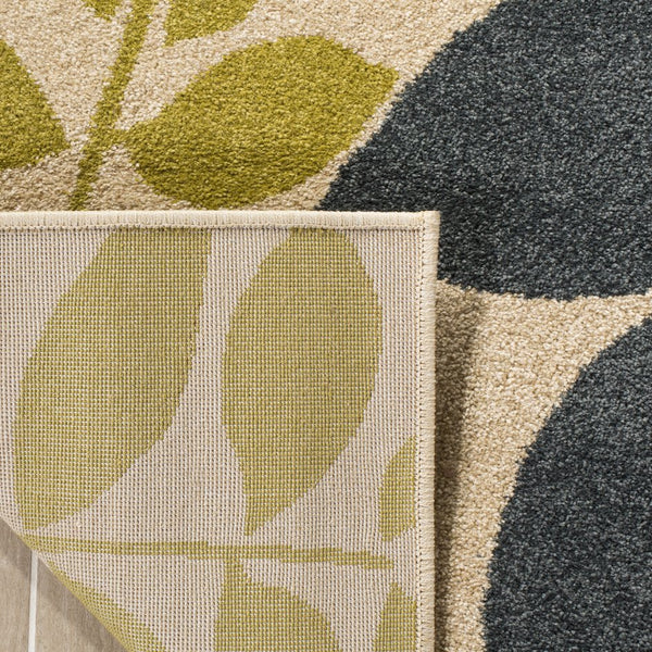 Safavieh Newbury Exquisite Power-loomed Area Rug With Elegant Botanical Design For Timeless Home Style Blue ,Brown Polypropylene Nwb8698-6525-3