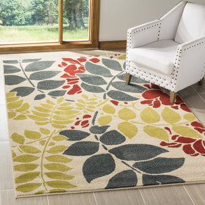 Safavieh Newbury Exquisite Power-loomed Area Rug With Elegant Botanical Design For Timeless Home Style Blue ,Brown Polypropylene Nwb8698-6525-3