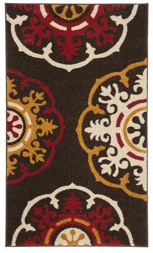 Safavieh Newbury Exquisite Turkish Area Rug - Elegant Medallion Design For Timeless Home Decor Appeal Brown ,Red Polypropylene Nwb8699-2540-3