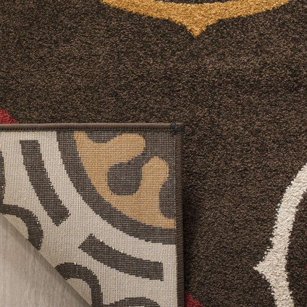 Safavieh Newbury Exquisite Turkish Area Rug - Elegant Medallion Design For Timeless Home Decor Appeal Brown ,Red Polypropylene Nwb8699-2540-3