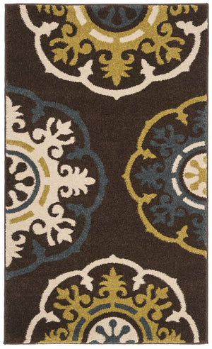Safavieh Newbury Exquisite Turkish Area Rug - Elegant Medallion Design For Timeless Home Decor Appeal Brown ,Red Polypropylene Nwb8699-2540-3