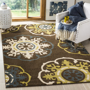 Safavieh Newbury Exquisite Turkish Area Rug - Elegant Medallion Design For Timeless Home Decor Appeal Brown ,Red Polypropylene Nwb8699-2540-3