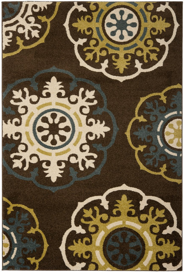 Safavieh Newbury Exquisite Turkish Area Rug - Elegant Medallion Design For Timeless Home Decor Appeal Brown ,Red Polypropylene Nwb8699-2540-3