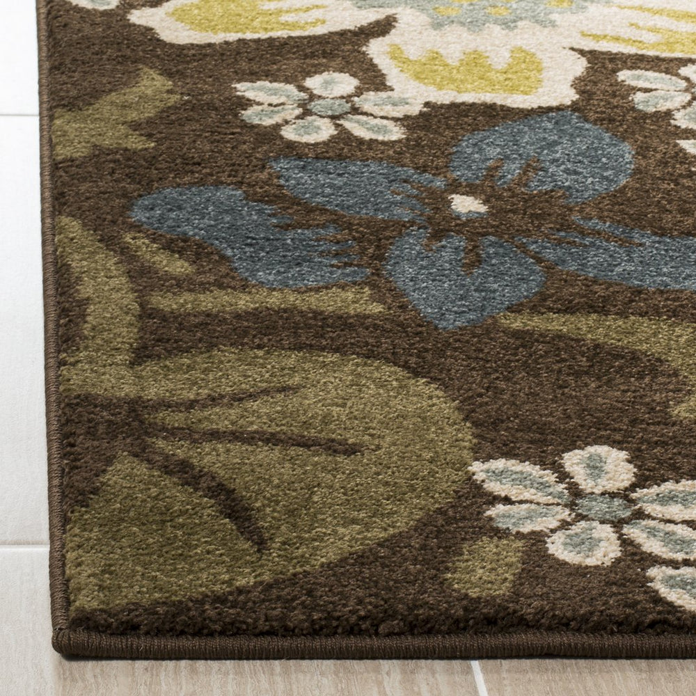 Safavieh Newbury 3' X 5' Brown And Blue Floral Area Rug – Elegant, Durable, And Perfect For Any Room Decor Brown ,Blue Polypropylene Nwb8706-2521-3