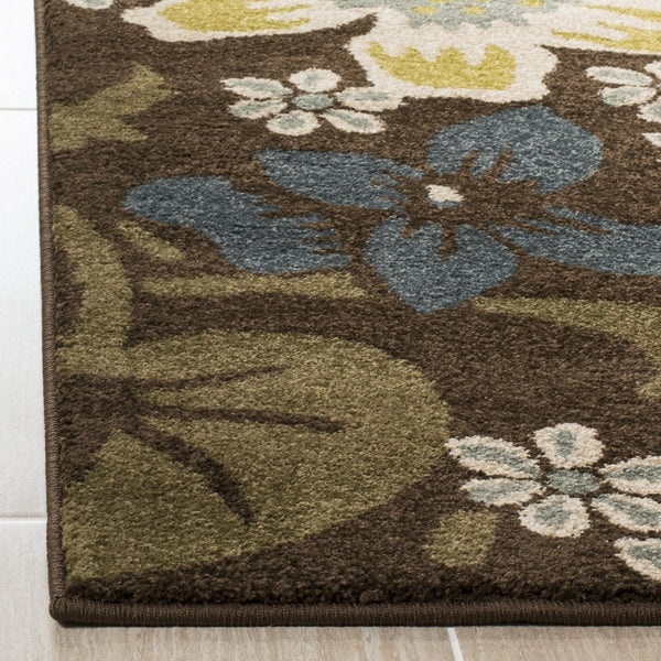 Safavieh Newbury 3' X 5' Brown And Blue Floral Area Rug – Elegant, Durable, And Perfect For Any Room Decor Brown ,Blue Polypropylene Nwb8706-2521-3