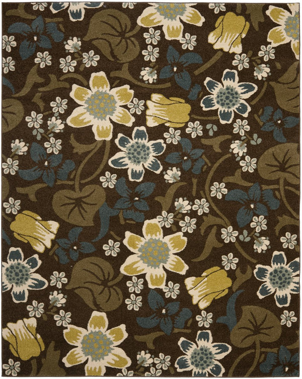 Safavieh Newbury 3' X 5' Brown And Blue Floral Area Rug – Elegant, Durable, And Perfect For Any Room Decor Brown ,Blue Polypropylene Nwb8706-2521-3