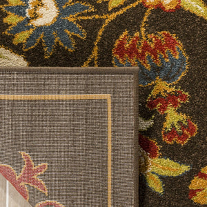 Safavieh Newbury 3' X 5' Small Rectangle Area Rug - Elegant Floral Pattern In Rich Browns & Greens, Turkish Craftsmanship Brown ,Green Polypropylene Nwb8707-2552-3