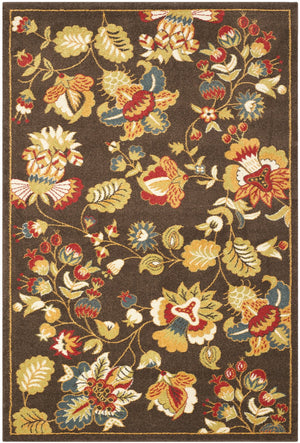 Safavieh Newbury 3' X 5' Small Rectangle Area Rug - Elegant Floral Pattern In Rich Browns & Greens, Turkish Craftsmanship Brown ,Green Polypropylene Nwb8707-2552-3