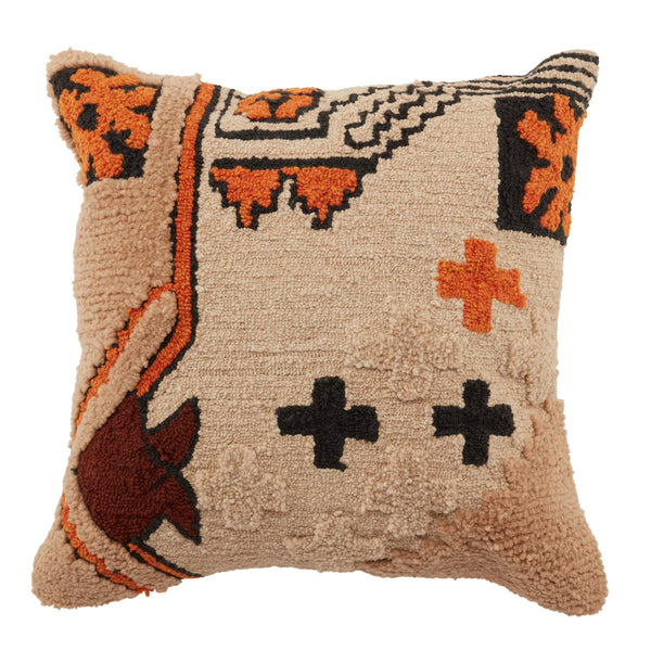 Jaipur Living Jaipur Living Boucle Tribal Throw Pillow Earthy Polyester Fill Indoor Outdoor Accent PLW103720