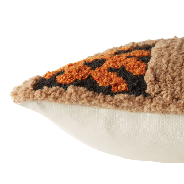 Jaipur Living Jaipur Living Boucle Tribal Throw Pillow Earthy Polyester Fill Indoor Outdoor Accent PLW103720