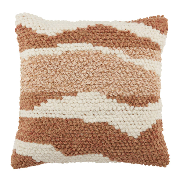 Jaipur Living Jaipur Living Nazka Boucle Square Throw Pillow Earthy Abstract Tan Indoor Outdoor PLW103721