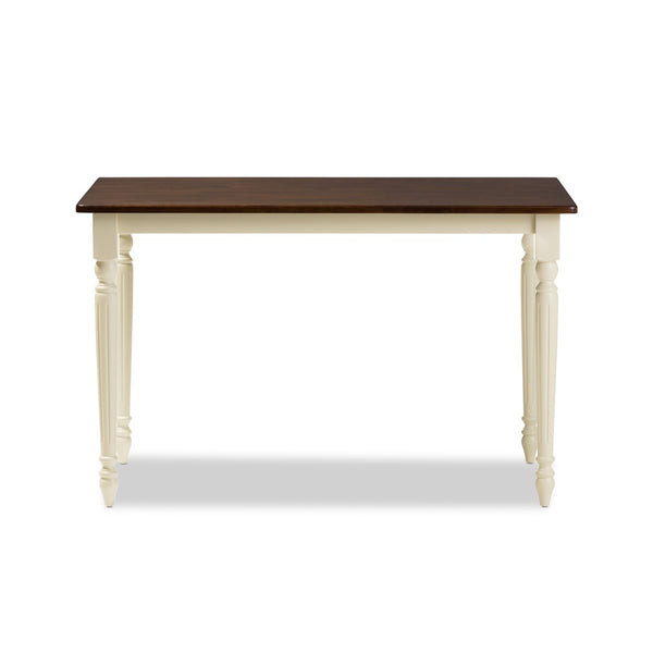 Baxton Studio Baxton Studio Vintage French Country Dining Table in Buttermilk & Cherry – Charming Cottage Style Napoleon-Cherry/Buttermilk-DT