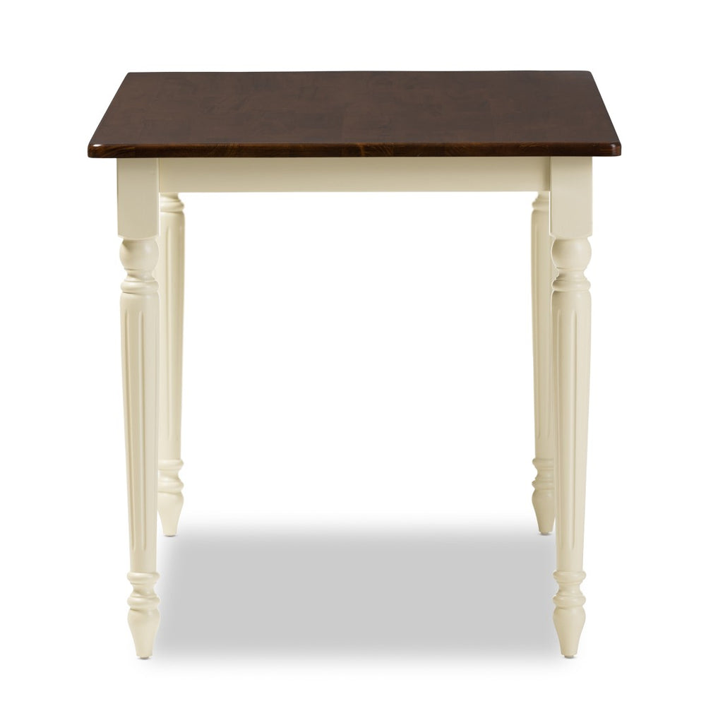 Baxton Studio Baxton Studio Vintage French Country Dining Table in Buttermilk & Cherry – Charming Cottage Style Napoleon-Cherry/Buttermilk-DT