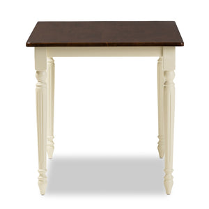 Baxton Studio Baxton Studio Vintage French Country Dining Table in Buttermilk & Cherry – Charming Cottage Style Napoleon-Cherry/Buttermilk-DT