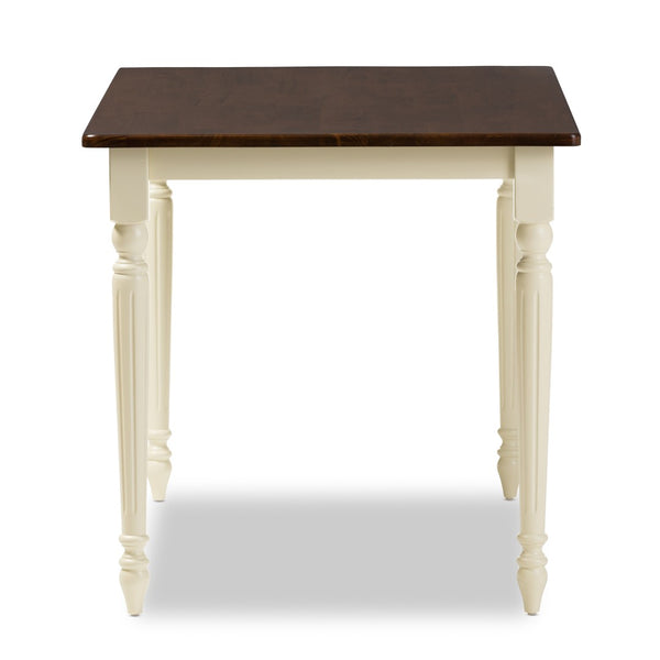 Baxton Studio Baxton Studio Vintage French Country Dining Table in Buttermilk & Cherry – Charming Cottage Style Napoleon-Cherry/Buttermilk-DT