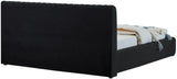 Nico Black Velvet Full Bed NicoBlack-F Meridian Furniture