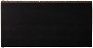 Nico Brown Velvet King Bed NicoBrown-K Meridian Furniture