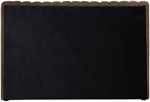 Nico Brown Velvet Twin Bed NicoBrown-T Meridian Furniture