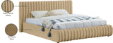 Nico Camel Velvet Full Bed NicoCamel-F Meridian Furniture