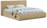 Nico Camel Velvet Full Bed NicoCamel-F Meridian Furniture