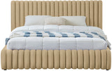 Nico Camel Velvet Full Bed NicoCamel-F Meridian Furniture