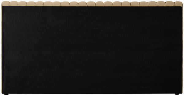 Nico Camel Velvet King Bed NicoCamel-K Meridian Furniture