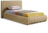 Nico Camel Velvet Twin Bed NicoCamel-T Meridian Furniture