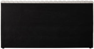 Nico Cream Velvet Full Bed NicoCream-F Meridian Furniture