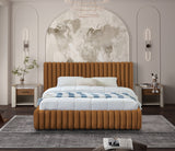 Nico Saddle Velvet King Bed NicoSaddle-K Meridian Furniture