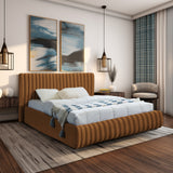 Nico Saddle Velvet Queen Bed NicoSaddle-Q Meridian Furniture