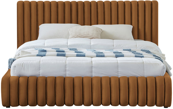 Nico Saddle Velvet Queen Bed NicoSaddle-Q Meridian Furniture